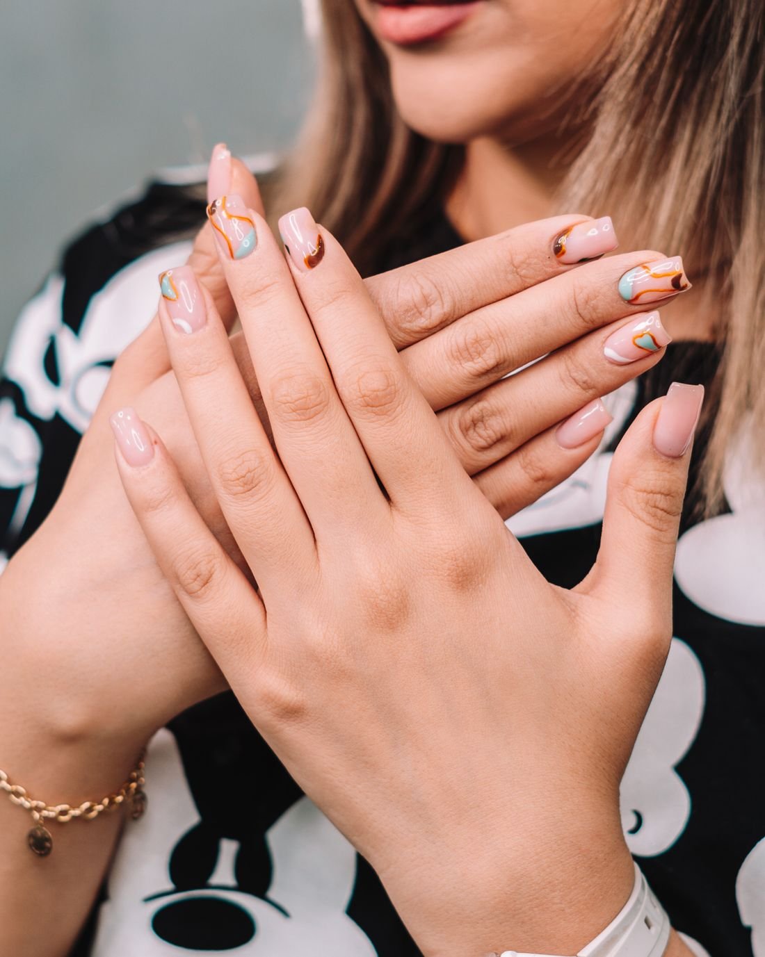 Nail art pastel